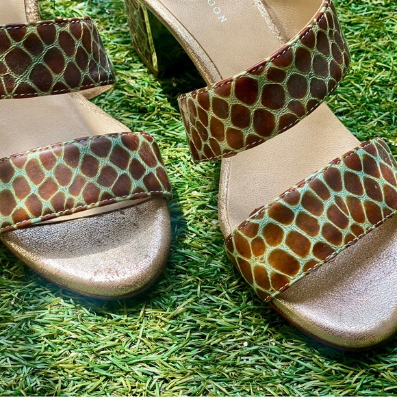 Vanilla Moon Animal Print Block Heel Slider Sandals. Euro size: 36 - Picture 3 of 11